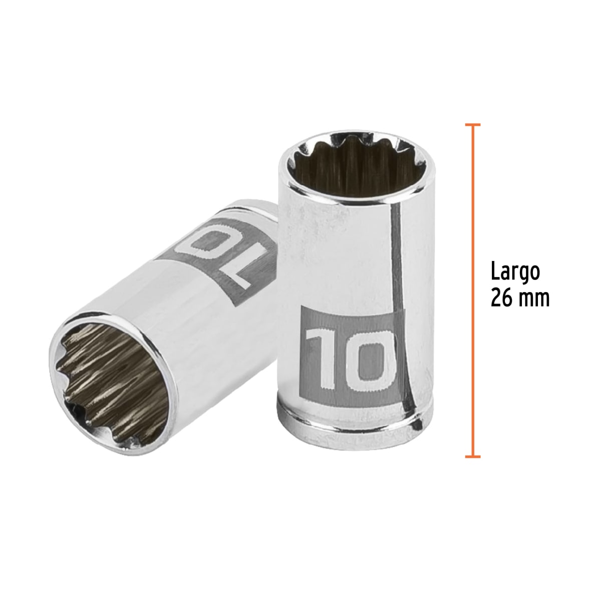 Dado poligonal encastre 1/4'' de 10 mm Truper3
