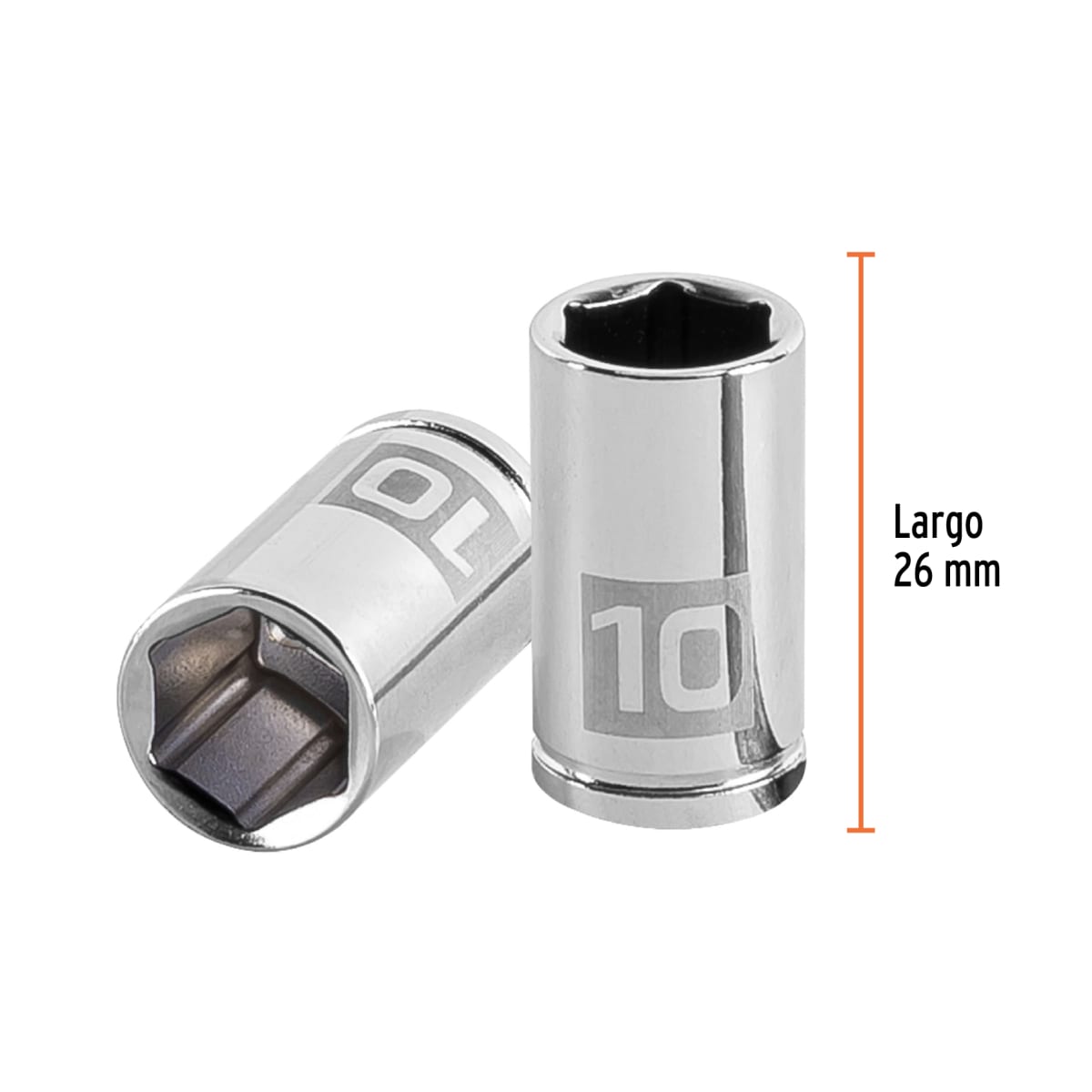 Dado hexagonal encastre 1/4'' de 10 mm. truper3