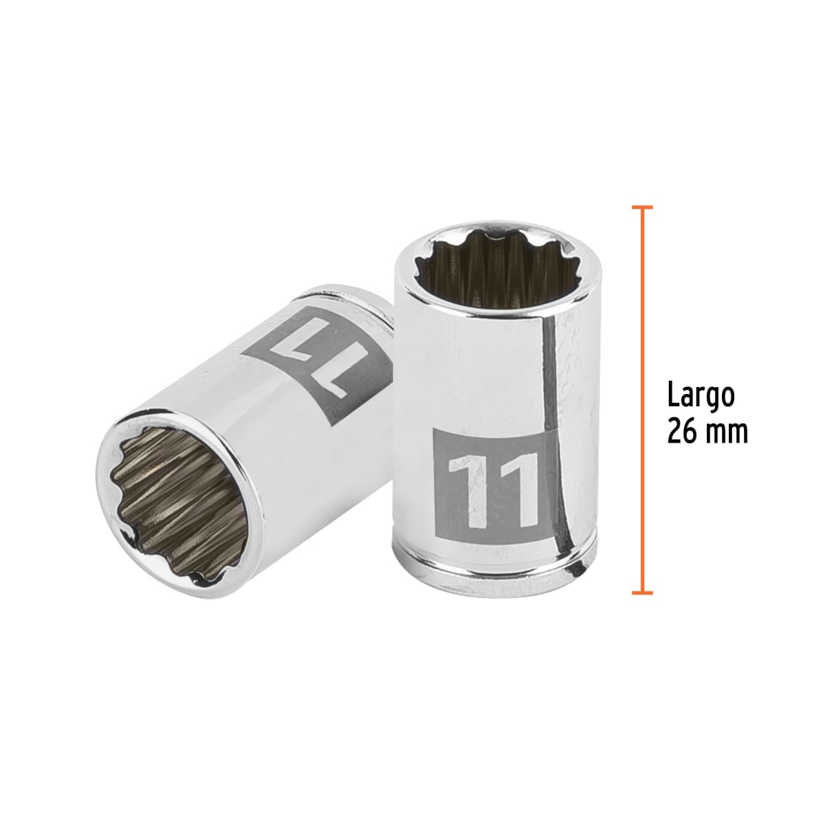 Dado poligonal encastre 1/4´´ de 11 mm, Truper3