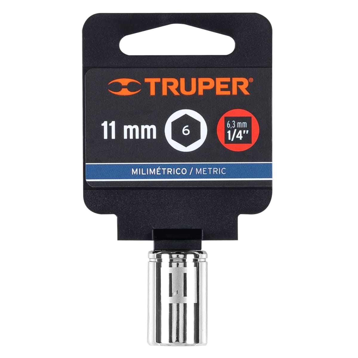 Dado hexagonal encastre 1/4'' de 11 mm. truper4