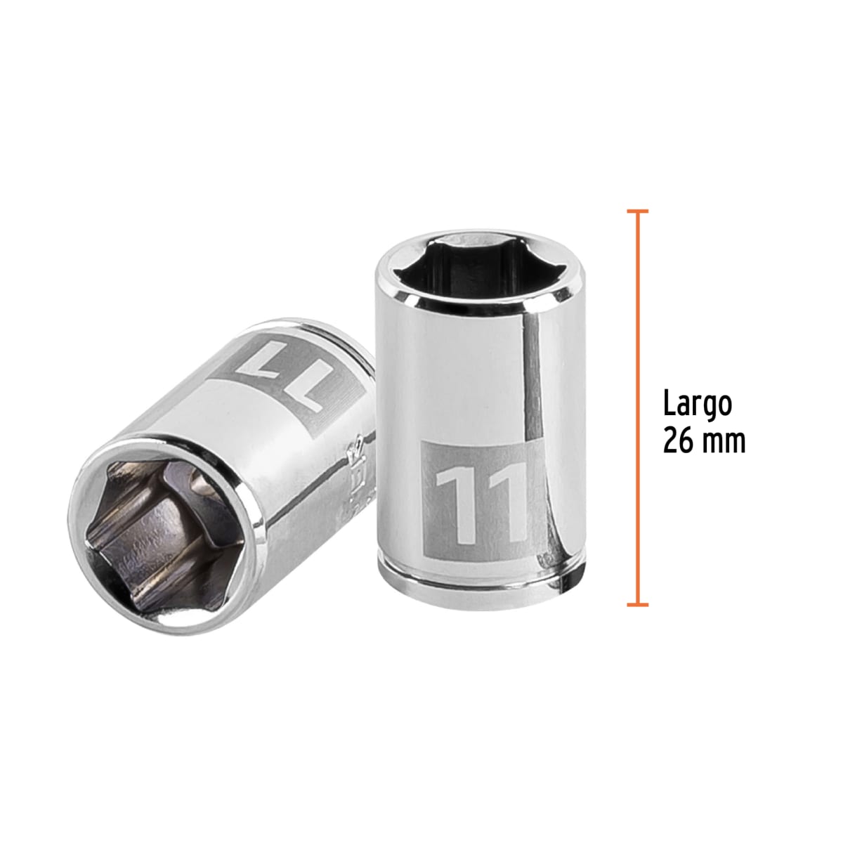 Dado hexagonal encastre 1/4'' de 11 mm. truper3