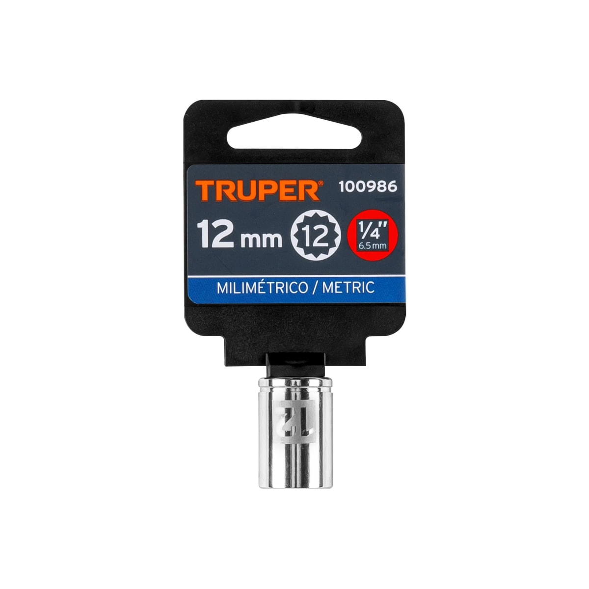 Dado poligonal encastre 1/4'' de 12 mm Truper4