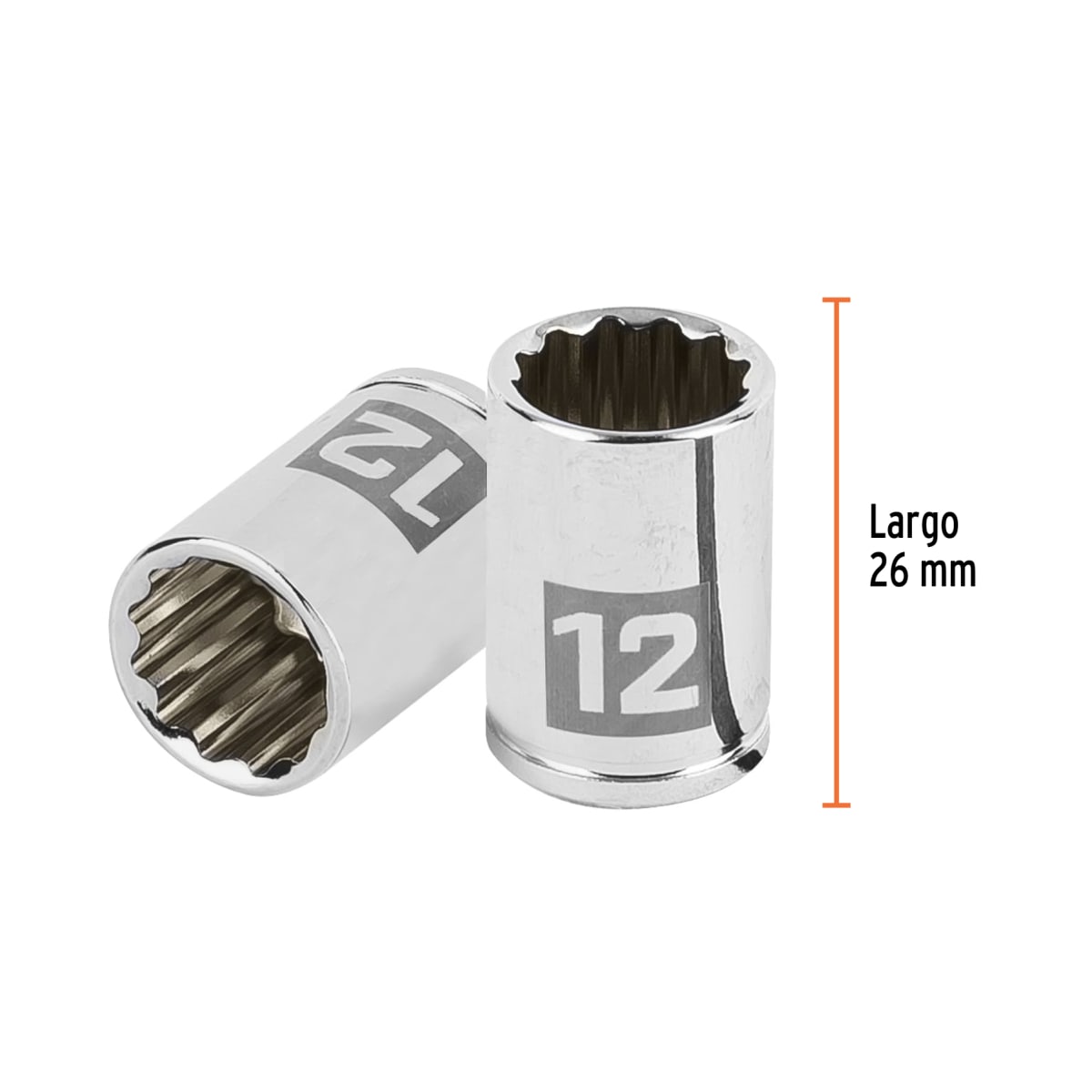Dado poligonal encastre 1/4'' de 12 mm Truper3