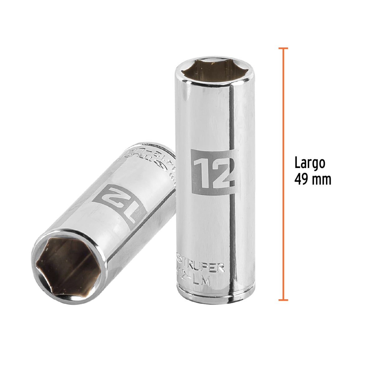 Dado tubular hexagonal encastre 1/4'' de 12 mm Truper3