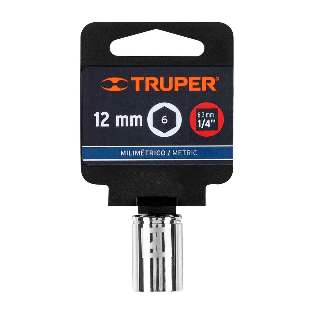 Dado hexagonal encastre 1/4'' de 12 mm. truper4