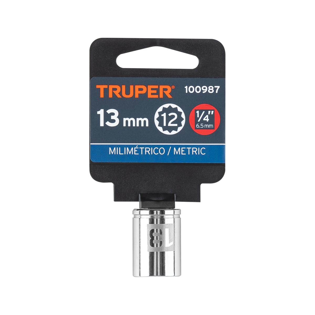 Dado poligonal encastre 1/4'' de 13 mm Truper4