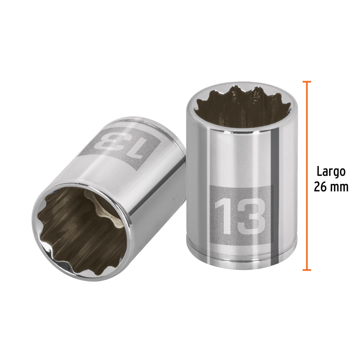 Dado poligonal encastre 1/4'' de 13 mm Truper3