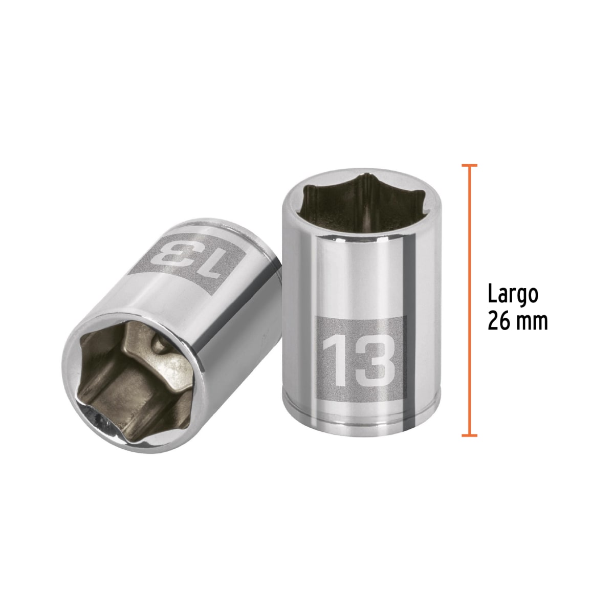 Dado hexagonal encastre 1/4'' de 13 mm. truper3