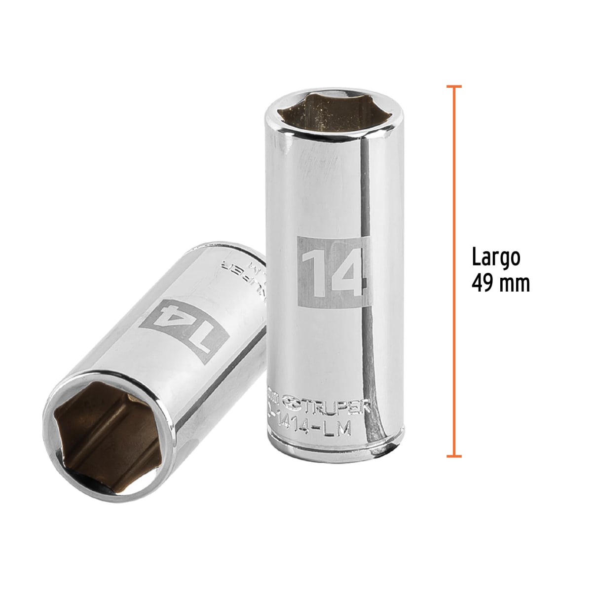 Dado tubular hexagonal encastre 1/4'' de 14 mm Truper3