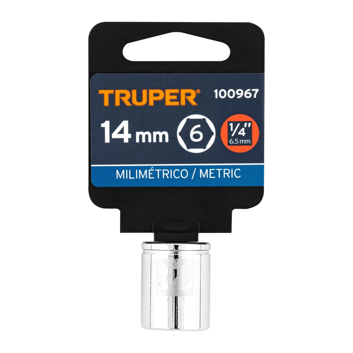 Dado hexagonal encastre 1/4'' de 14 mm. truper4