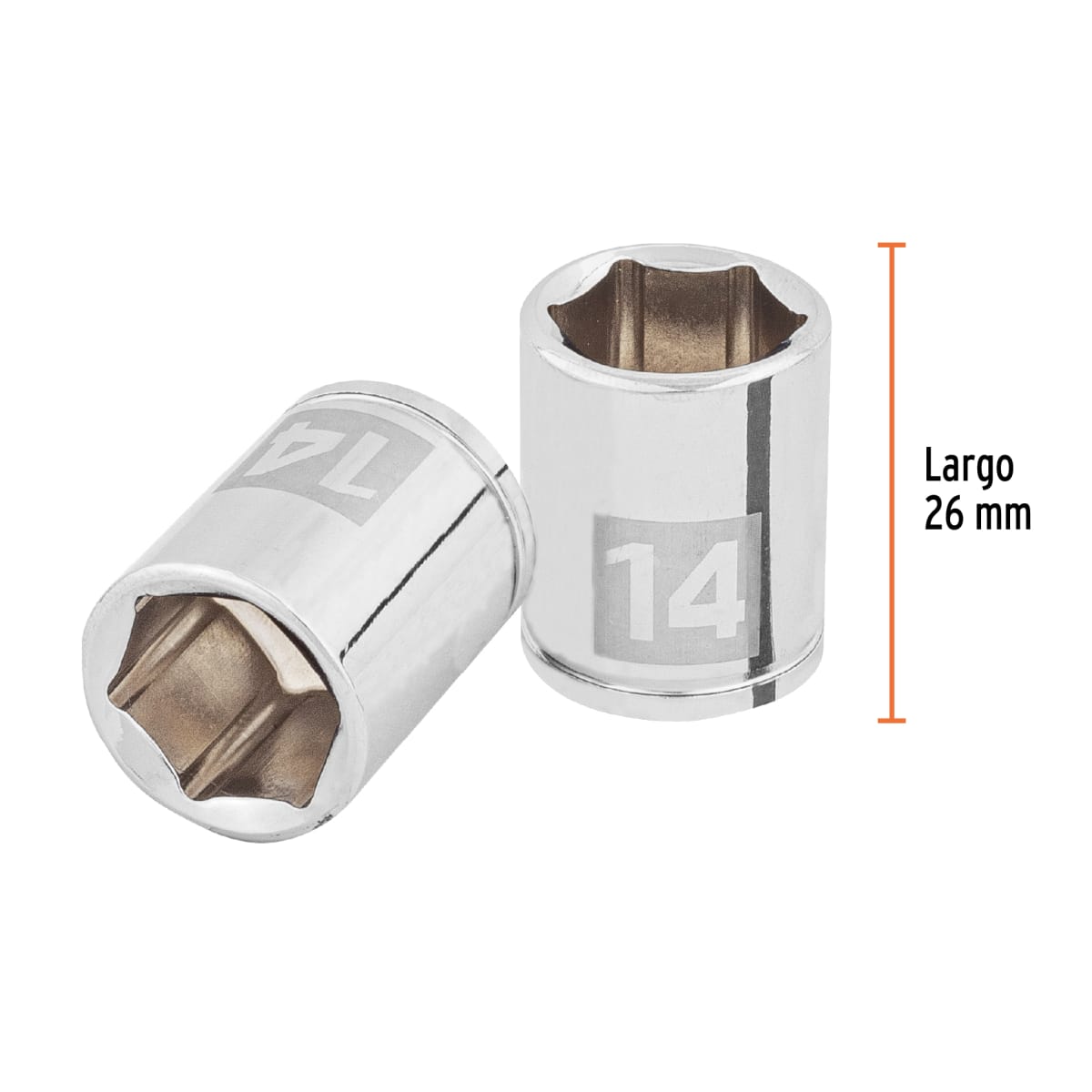 Dado hexagonal encastre 1/4'' de 14 mm. truper3