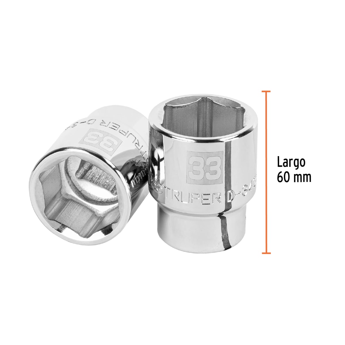 Dado hexagonal encastre 3/4´´ de 33 mm, Truper3