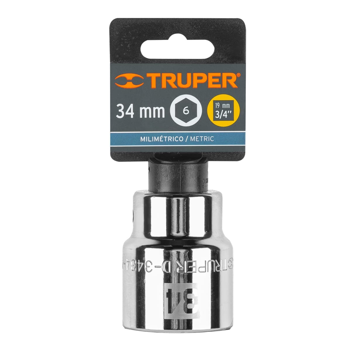 Dado hexagonal encastre 3/4´´ de 34 mm, Truper4