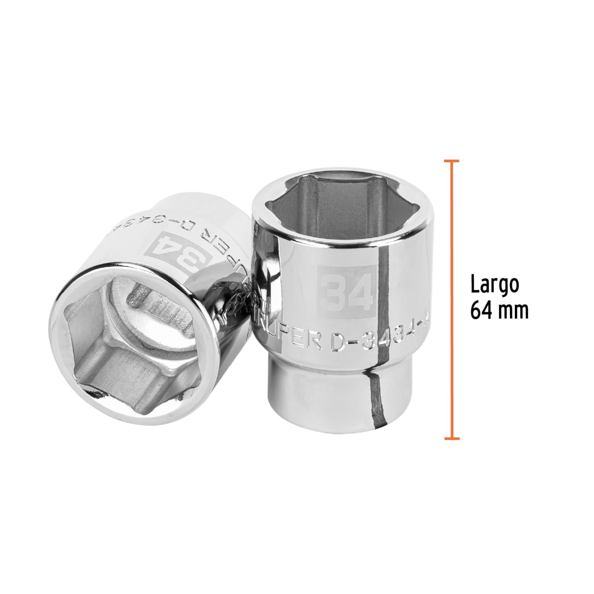 Dado hexagonal encastre 3/4´´ de 34 mm, Truper3