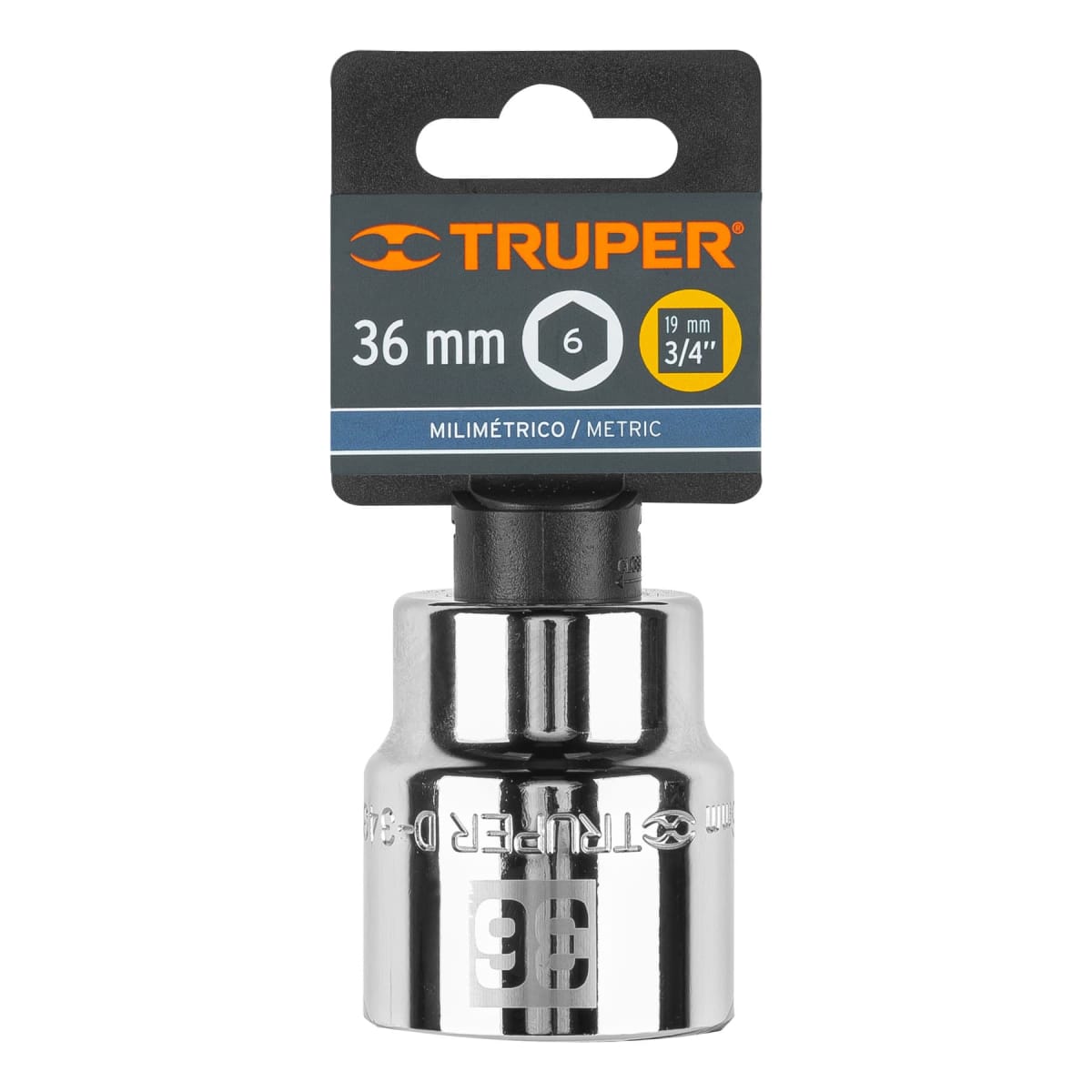 Dado hexagonal encastre 3/4´´ de 36 mm, Truper4