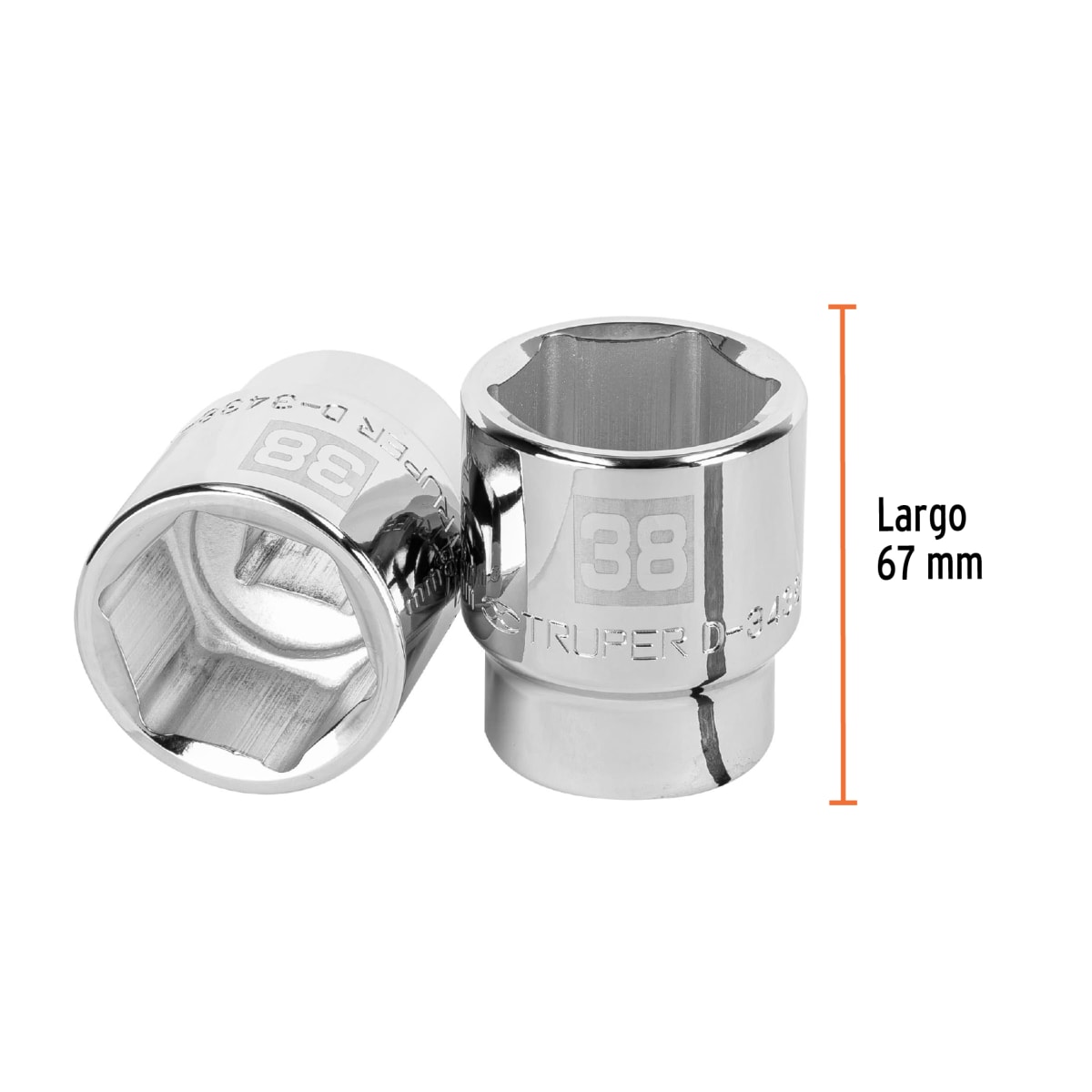 Dado hexagonal encastre 3/4´´ de 38 mm, Truper3