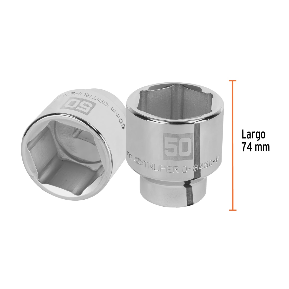 Dado hexagonal encastre 3/4´´ de 50 mm, Truper3