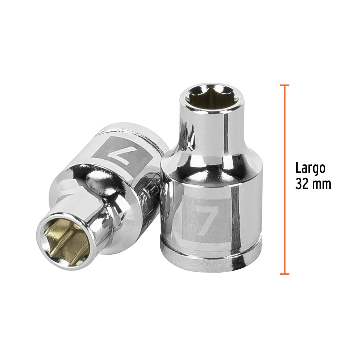 Dado hexagonal encastre 3/8´´ de 7 mm, Truper3