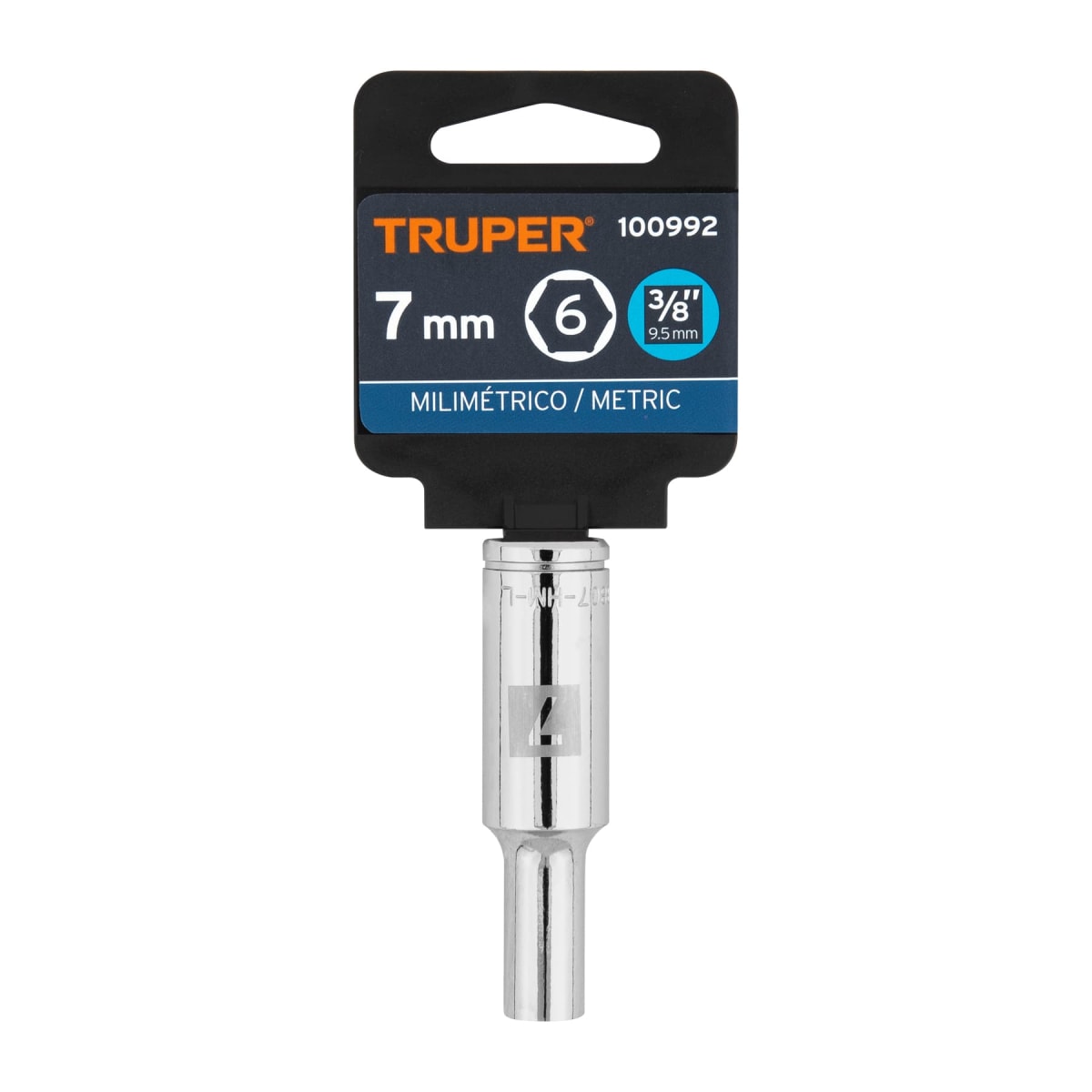Dado tubular hexagonal encastre 3/8´´ de 7 mm, Truper4