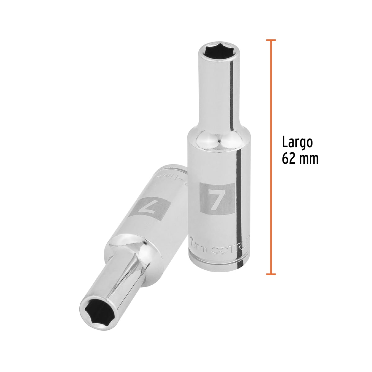 Dado tubular hexagonal encastre 3/8´´ de 7 mm, Truper3