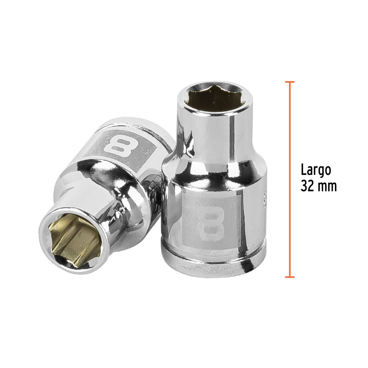 Dado hexagonal encastre 3/8'' de 8 mm. truper3