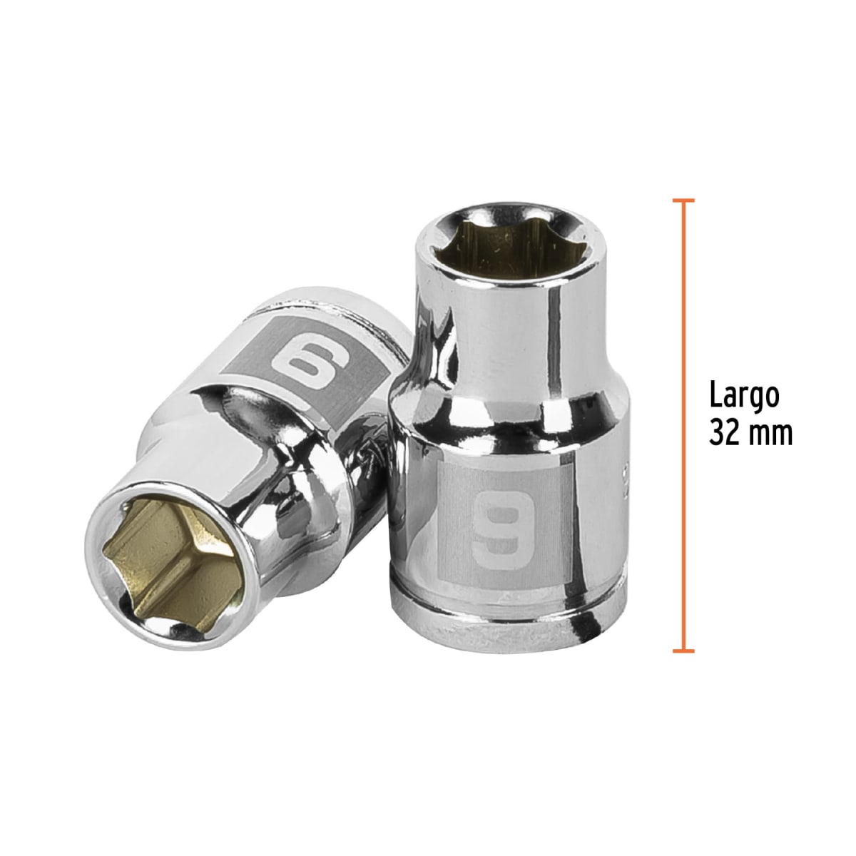 Dado hexagonal encastre 3/8'' de 9 mm. truper3