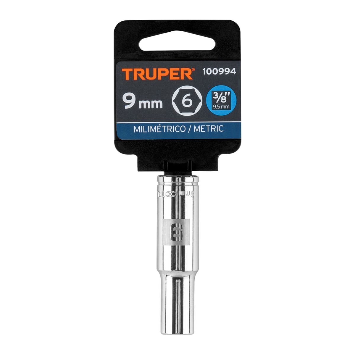 Dado tubular hexagonal encastre 3/8´´ de 9 mm, Truper4