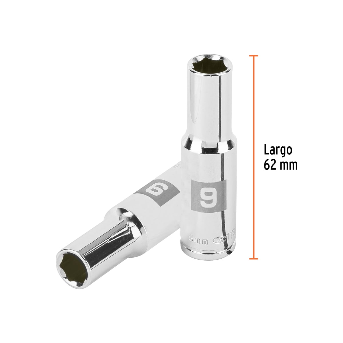 Dado tubular hexagonal encastre 3/8´´ de 9 mm, Truper3