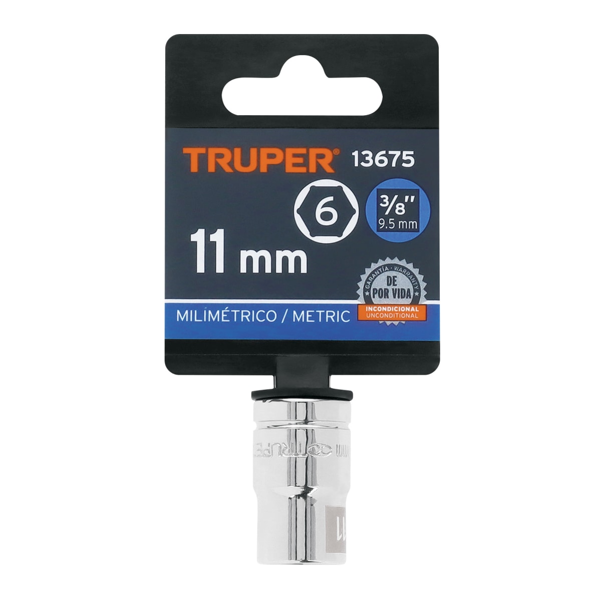 Dado hexagonal encastre 3/8'' de 11 mm. truper4
