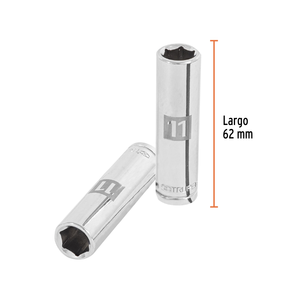 Dado tubular hexagonal encastre 3/8´´ de 11 mm, Truper3