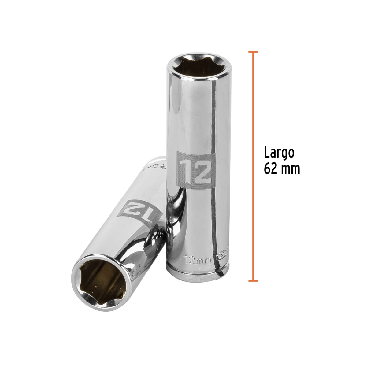 Dado tubular hexagonal encastre 3/8´´ de 12 mm, Truper3