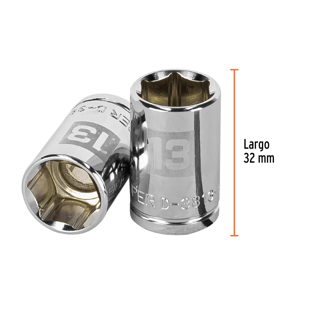 Dado hexagonal encastre 3/8'' de 13 mm. truper3