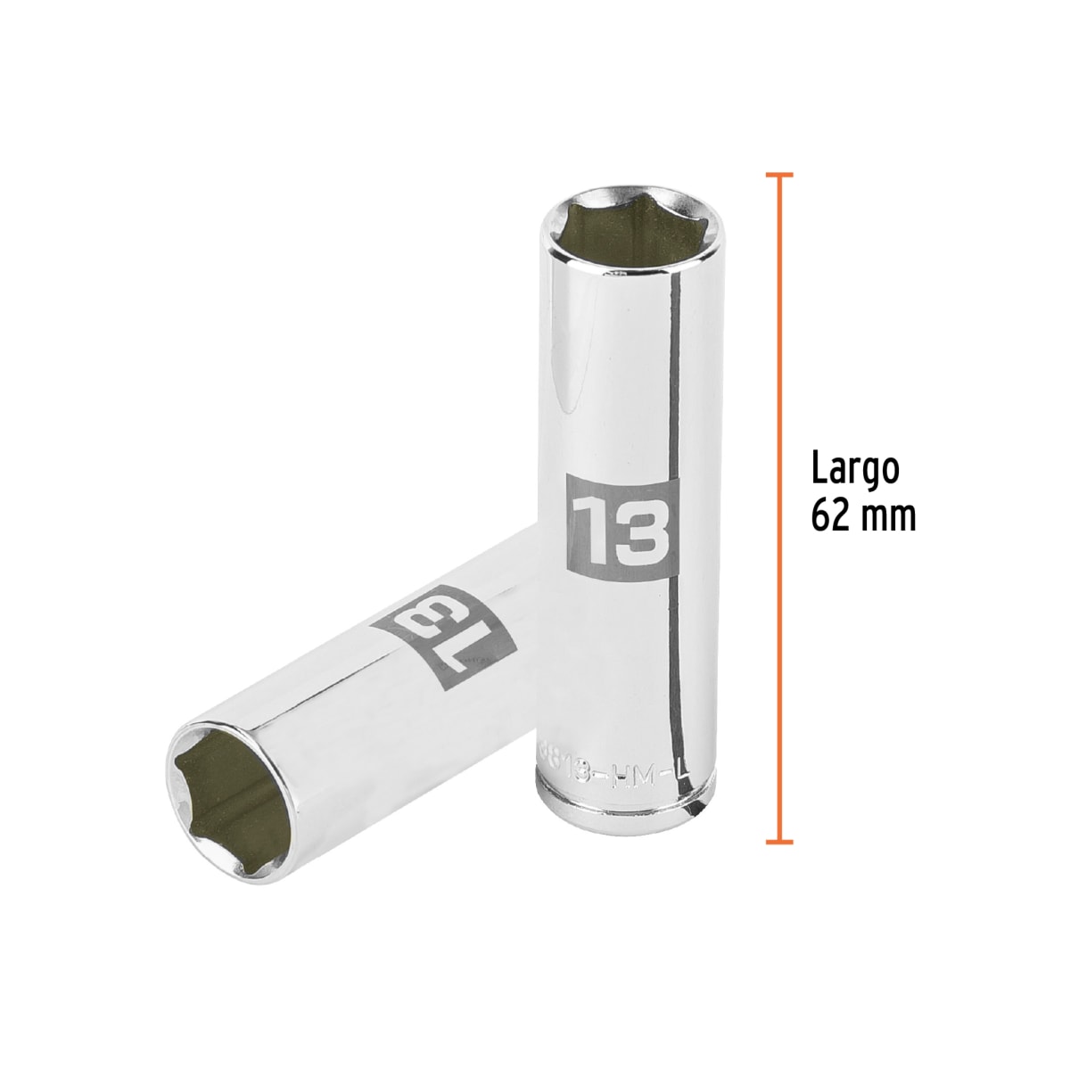 Dado tubular hexagonal encastre 3/8´´ de 13 mm, Truper3