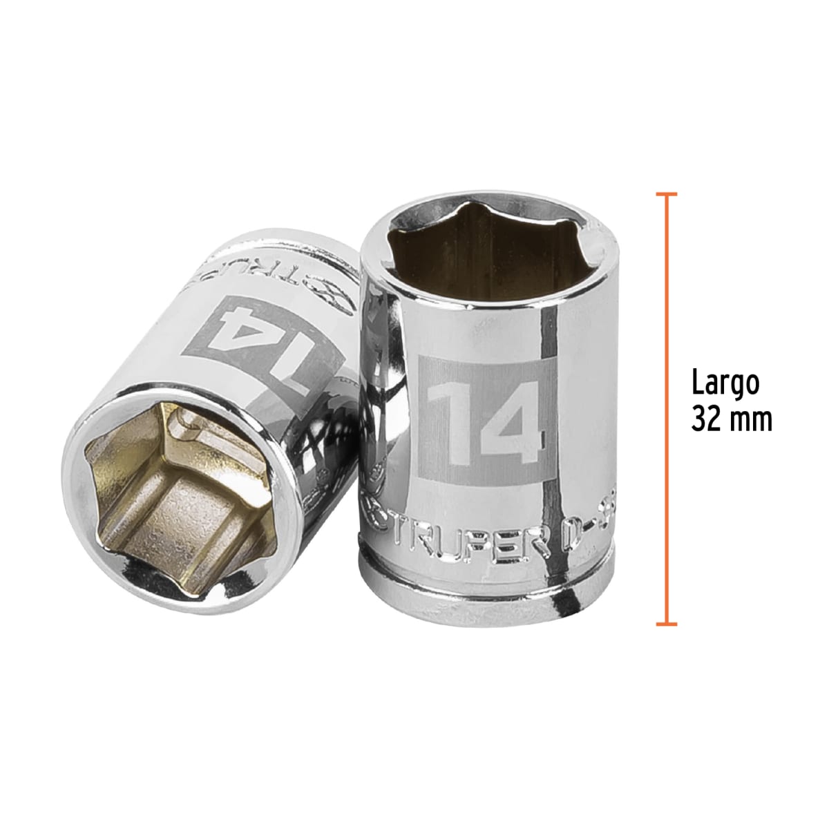 Dado hexagonal encastre 3/8'' de 14 mm. truper3