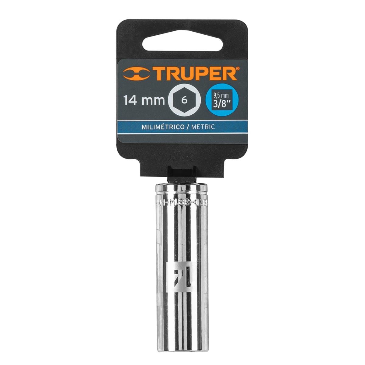 Dado tubular hexagonal encastre 3/8'' de 14 mm. truper4