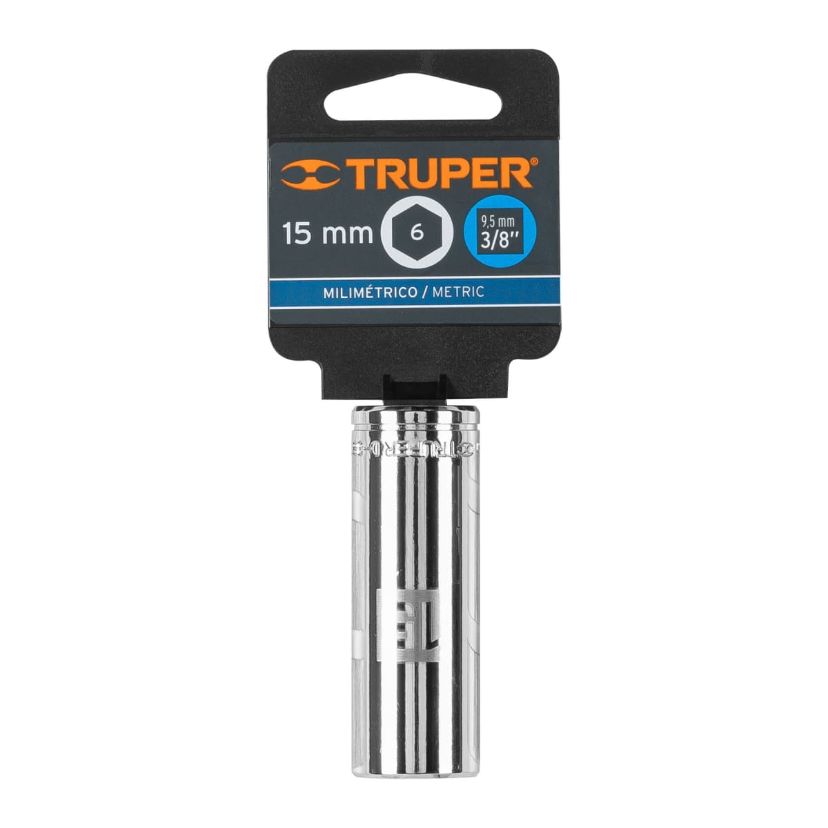 Dado tubular hexagonal encastre 3/8'' de 15 mm. truper4