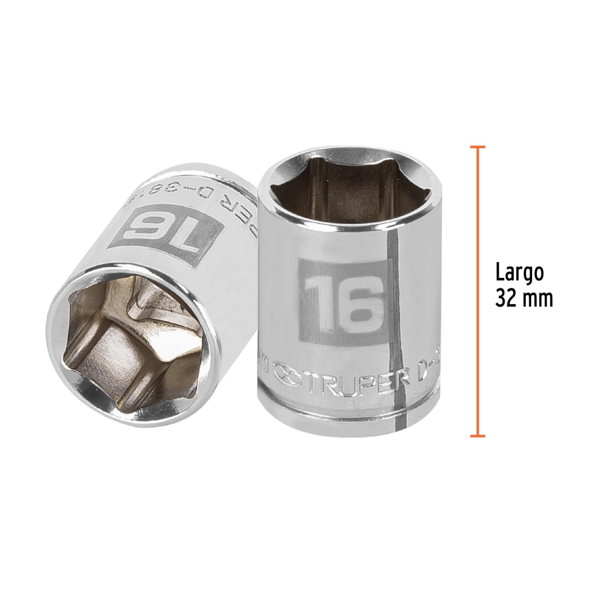 Dado hexagonal encastre 3/8'' de 16 mm. truper3