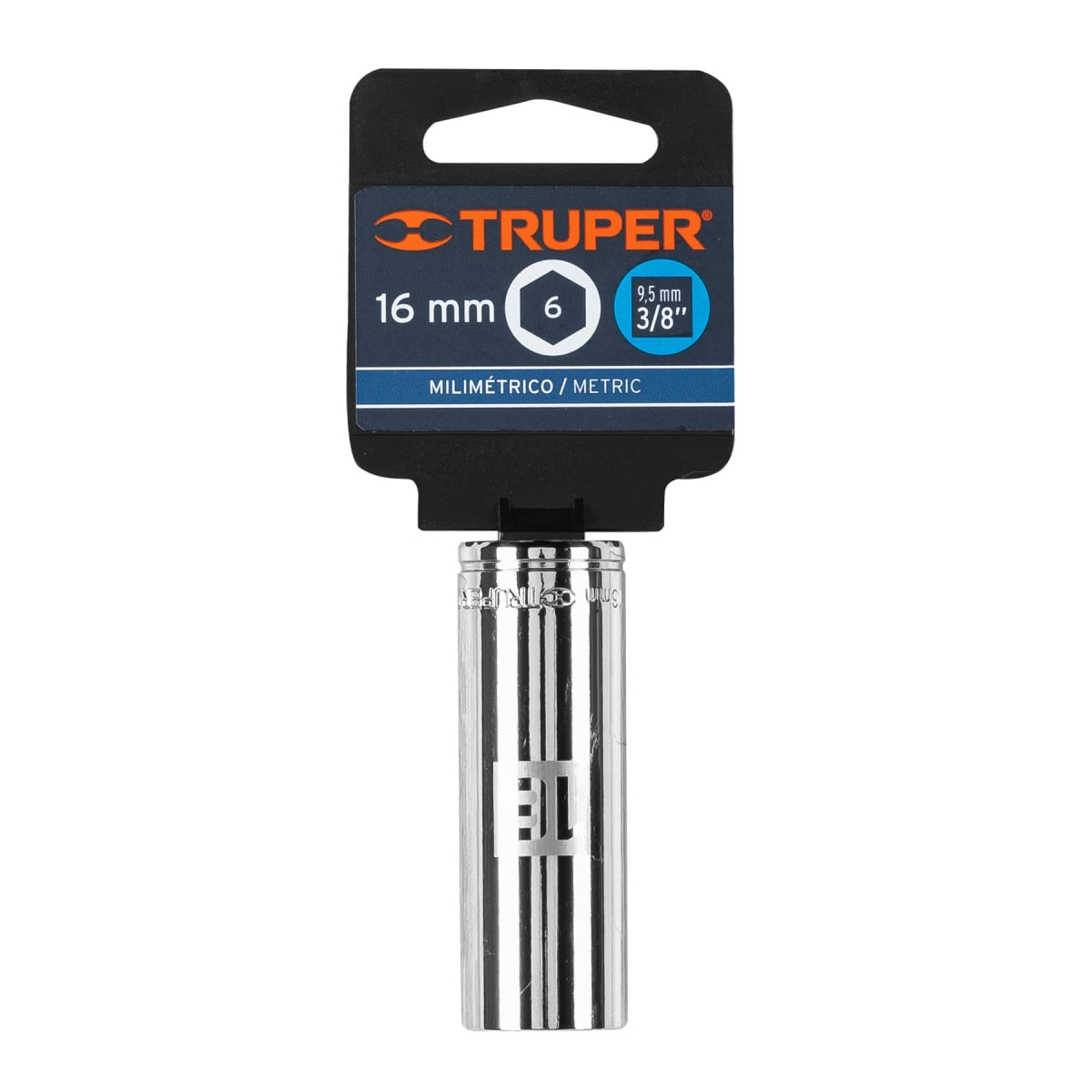 Dado tubular hexagonal encastre 3/8'' de 16 mm. truper4