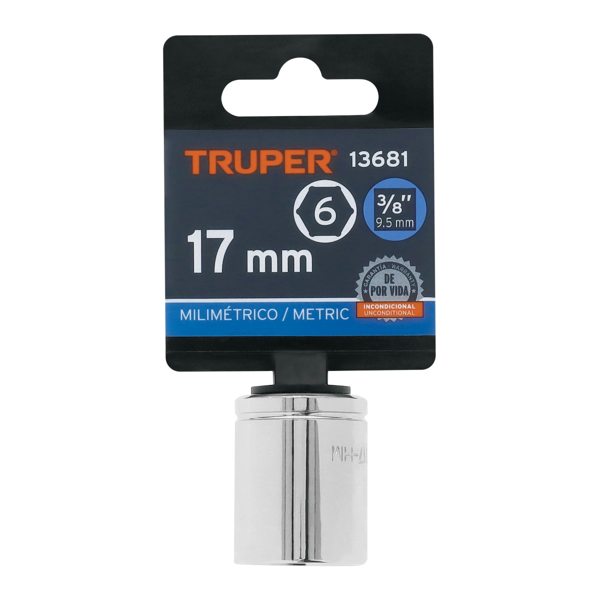 Dado hexagonal encastre 3/8'' de 17 mm. truper4