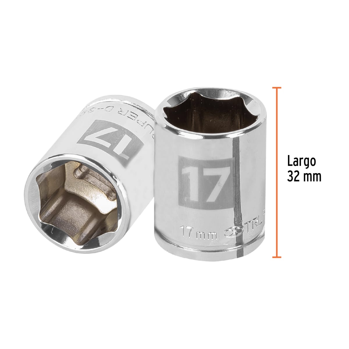 Dado hexagonal encastre 3/8'' de 17 mm. truper3