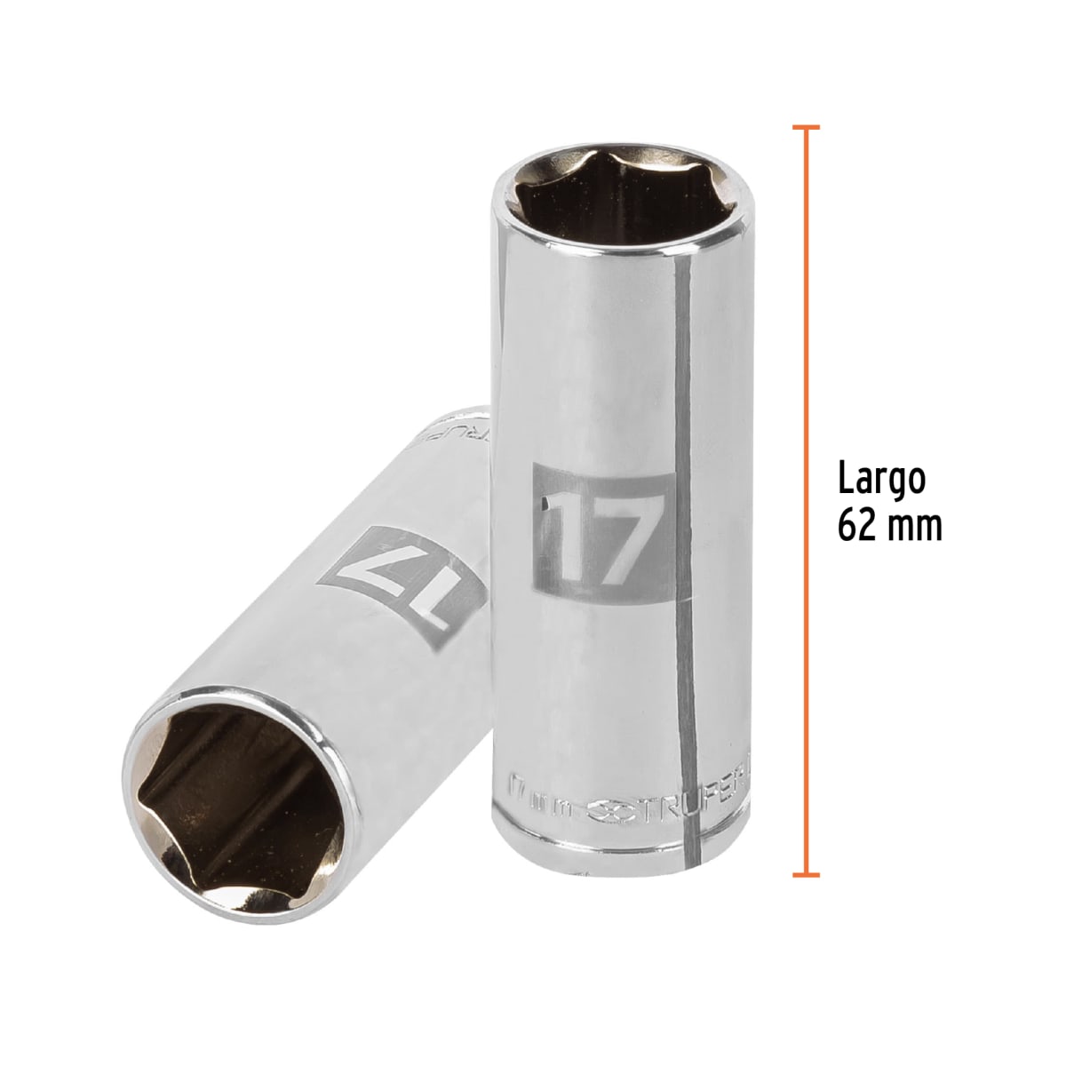 Dado tubular hexagonal encastre 3/8´´ de 17 mm, Truper3