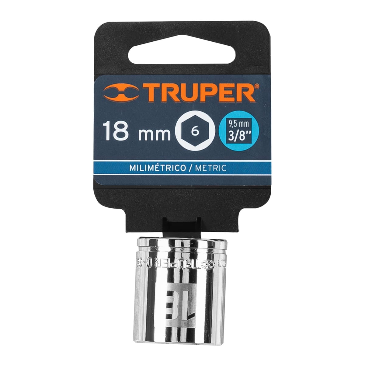 Dado hexagonal encastre 3/8'' de 18 mm. truper4