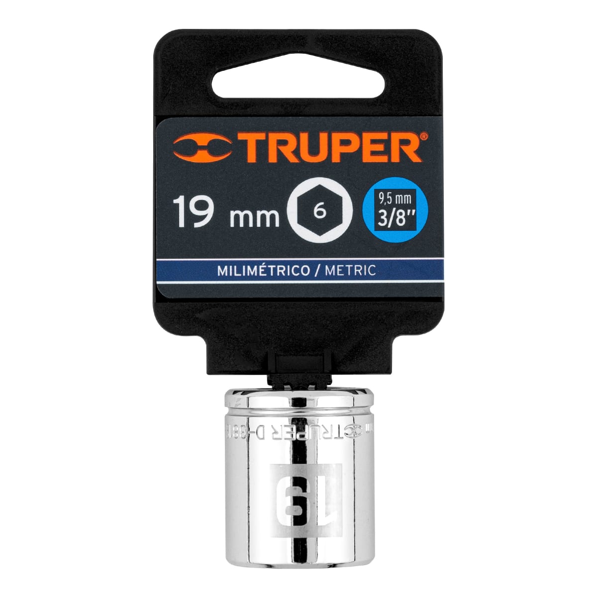Dado hexagonal encastre 3/8'' de 19 mm. truper4