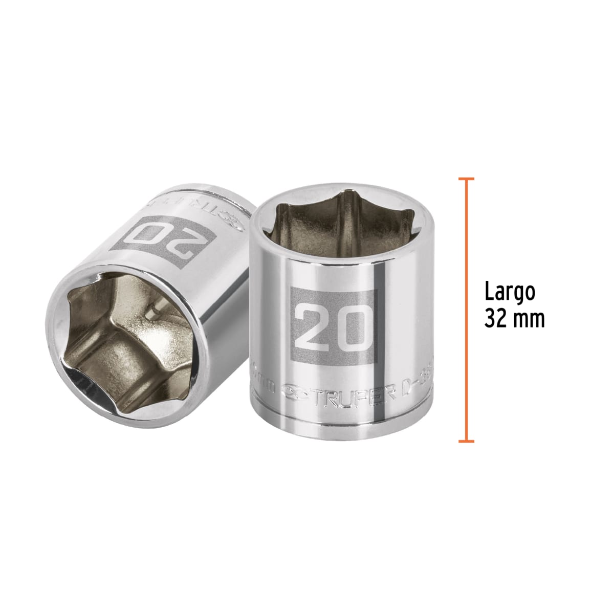 Dado hexagonal encastre 3/8'' de 20 mm. truper3