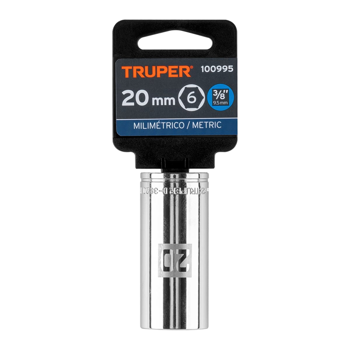 Dado tubular hexagonal encastre 3/8´´ de 20 mm, Truper4