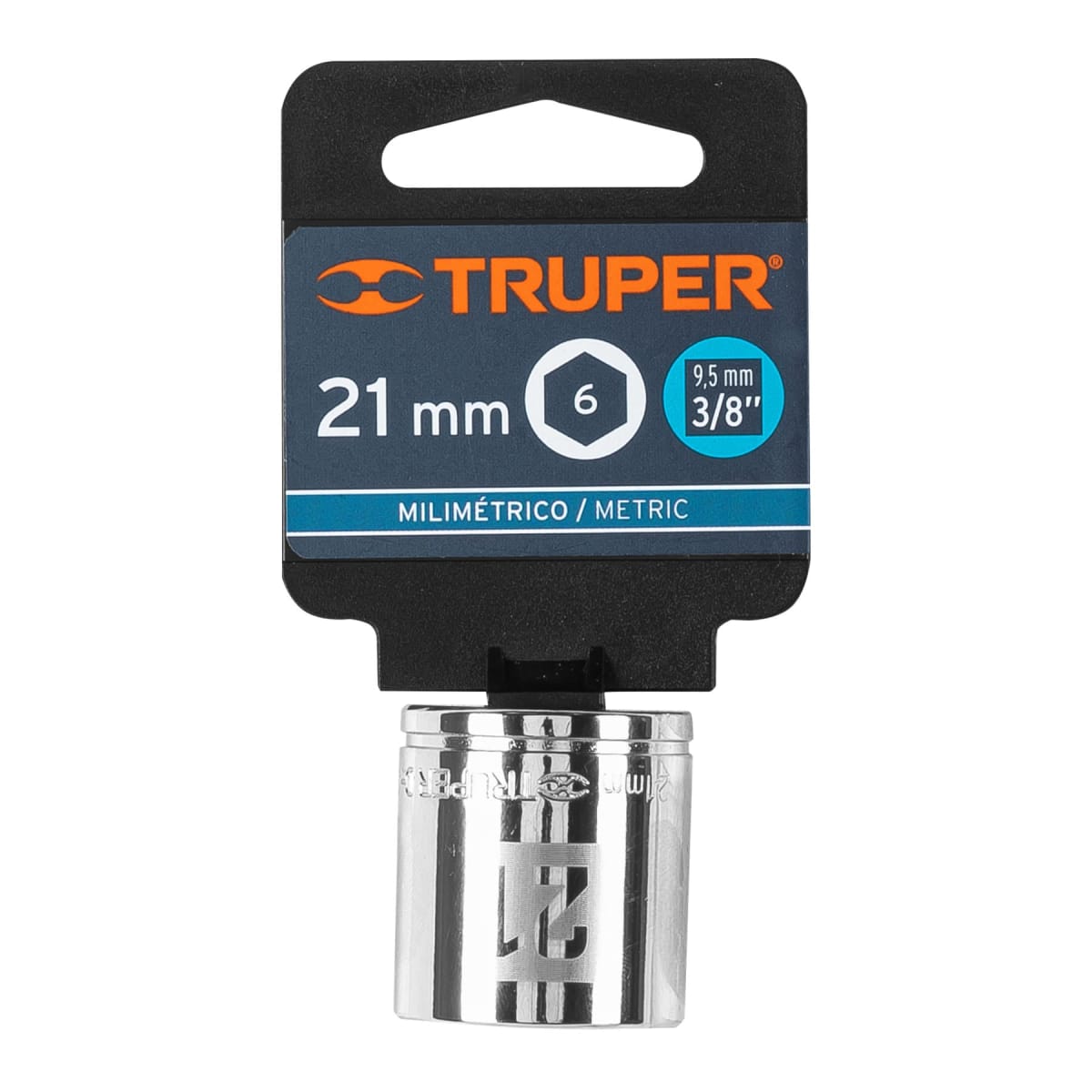 Dado hexagonal encastre 3/8'' de 21 mm. truper4