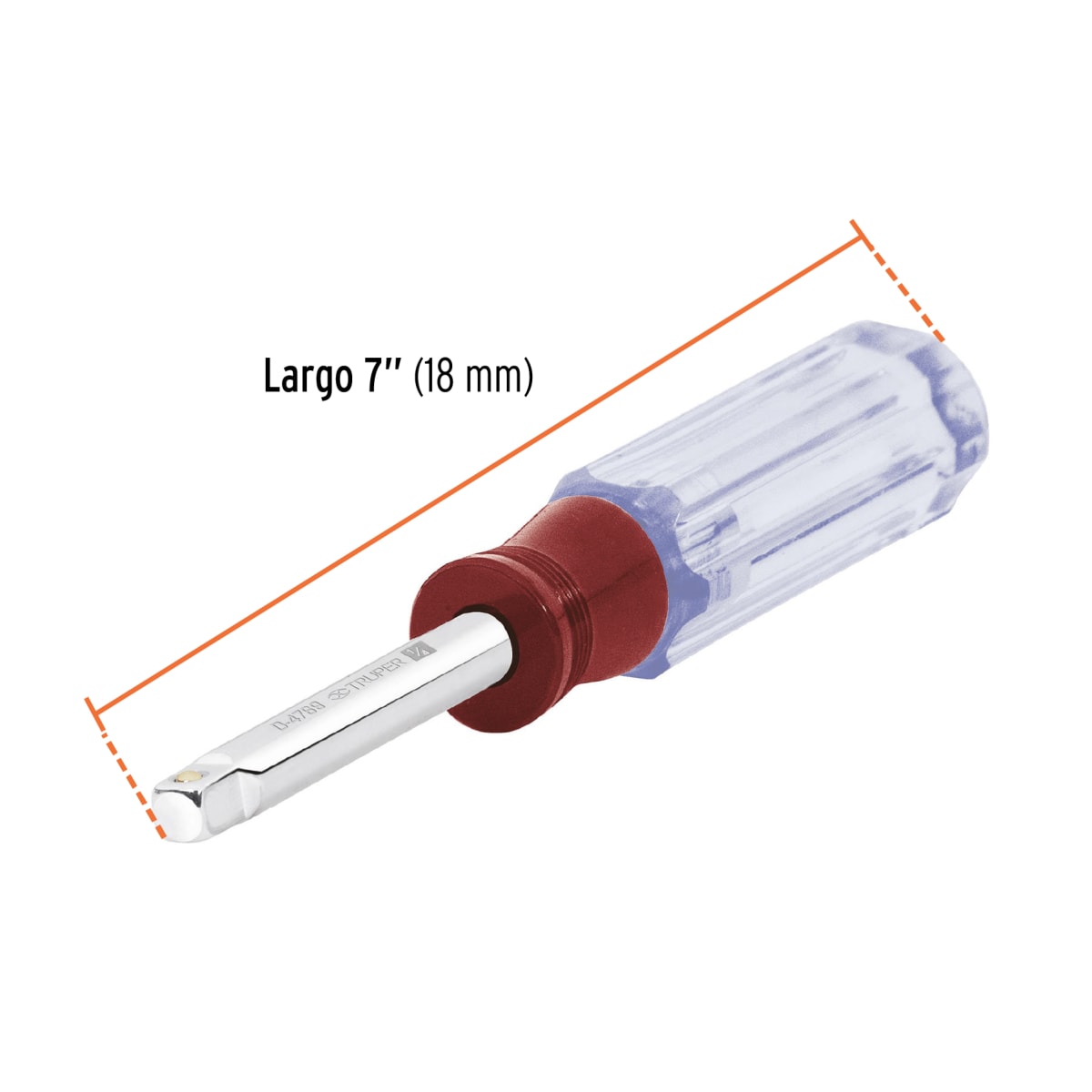 Desarmador de 7'' para dados encastre 1/4'' Truper3
