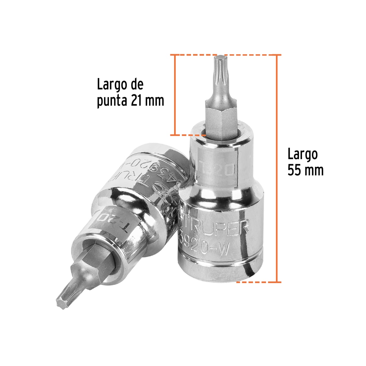 Dado punta torx t-20 encastre 1/2'' Truper3