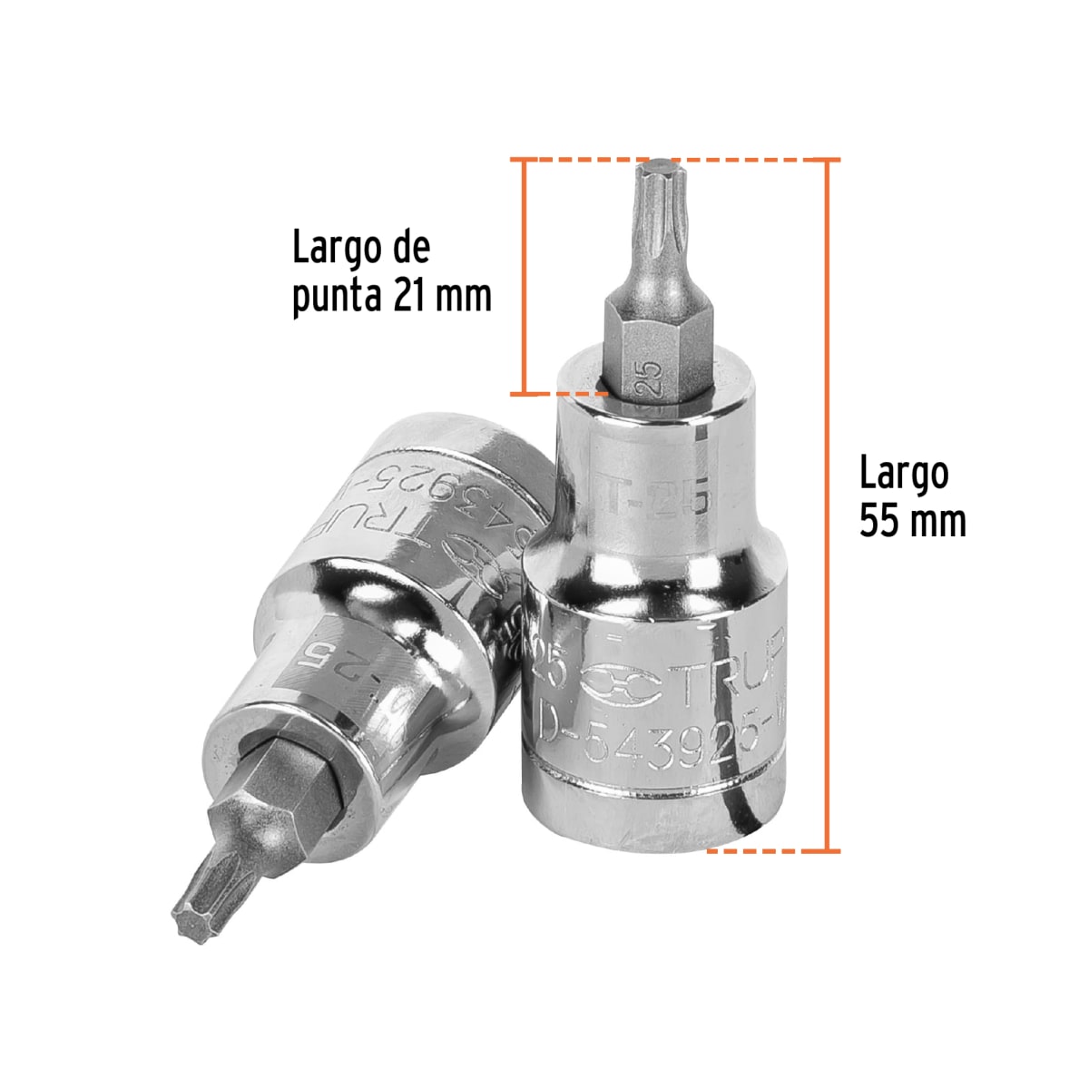 Dado punta torx t-25 encastre 1/2'' Truper3