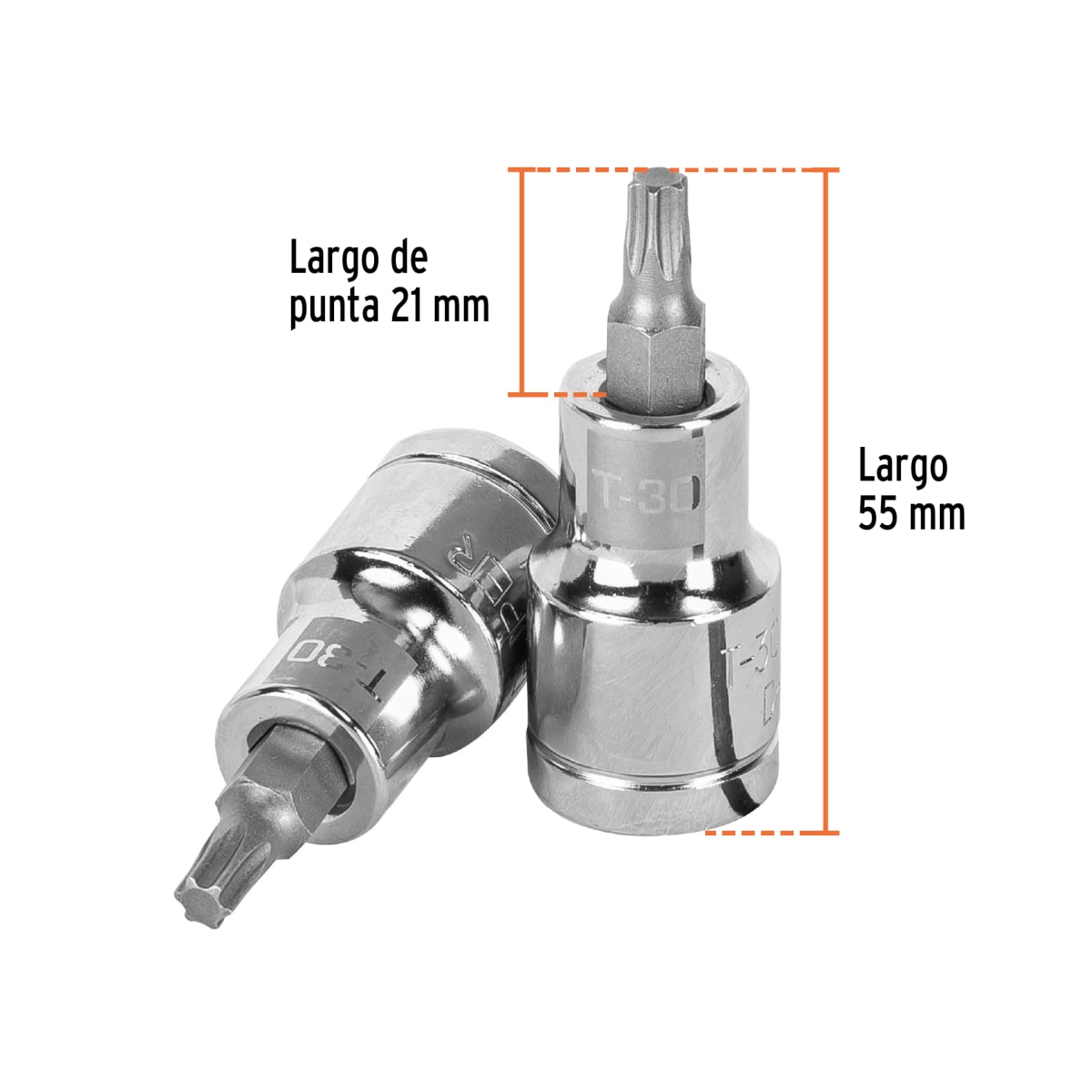 Dado punta torx t-30 encastre 1/2'' Truper3